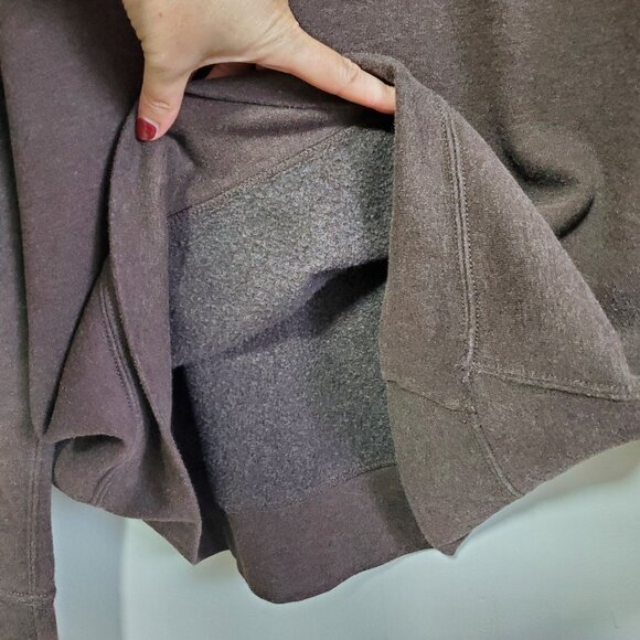 POLO RALPH LAUREN Shawl-Collar Pullover Sweatshirt Elbow Patch Brown Women's XL - Picture 6 of 13